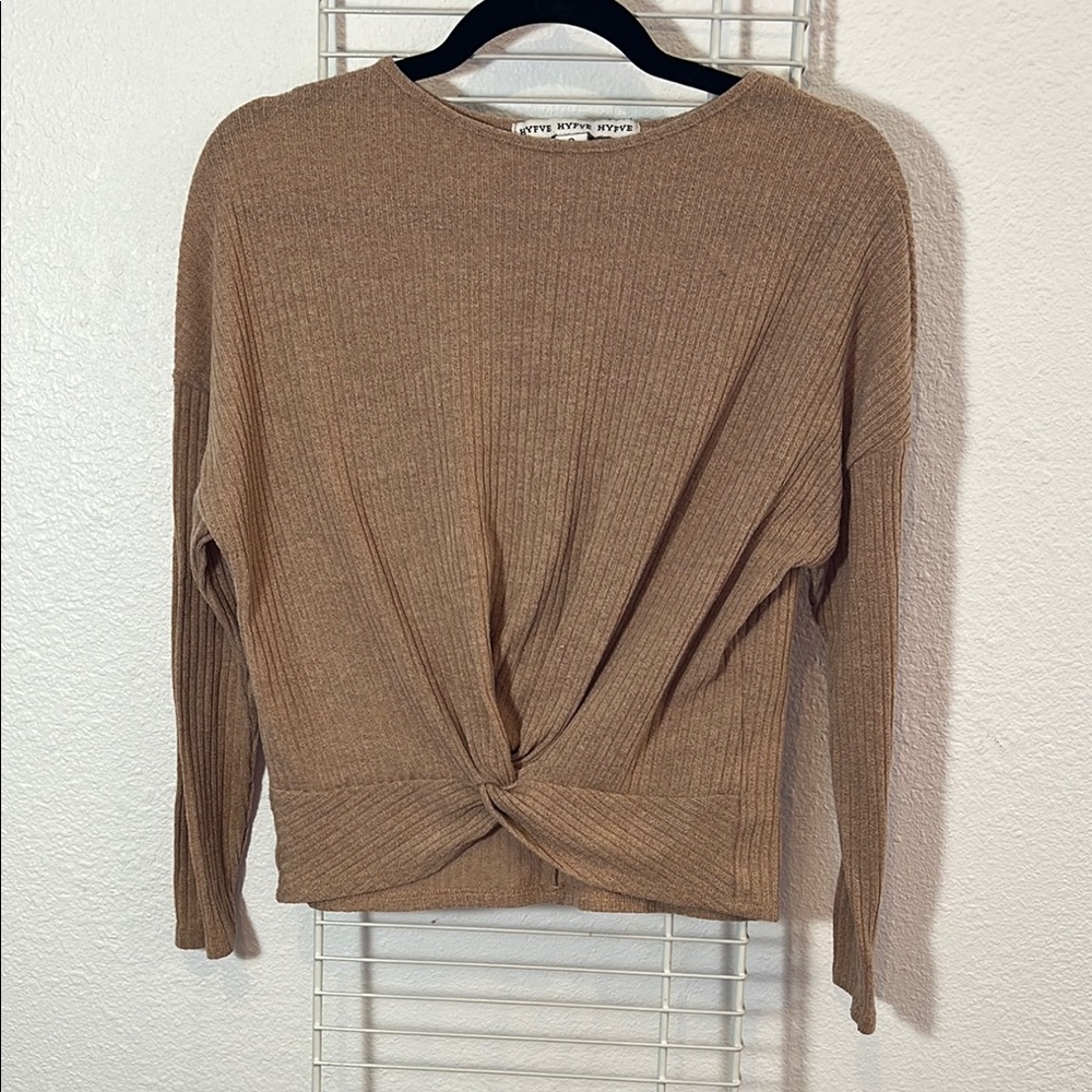 HYFVE Tan Crew Neck Sweater